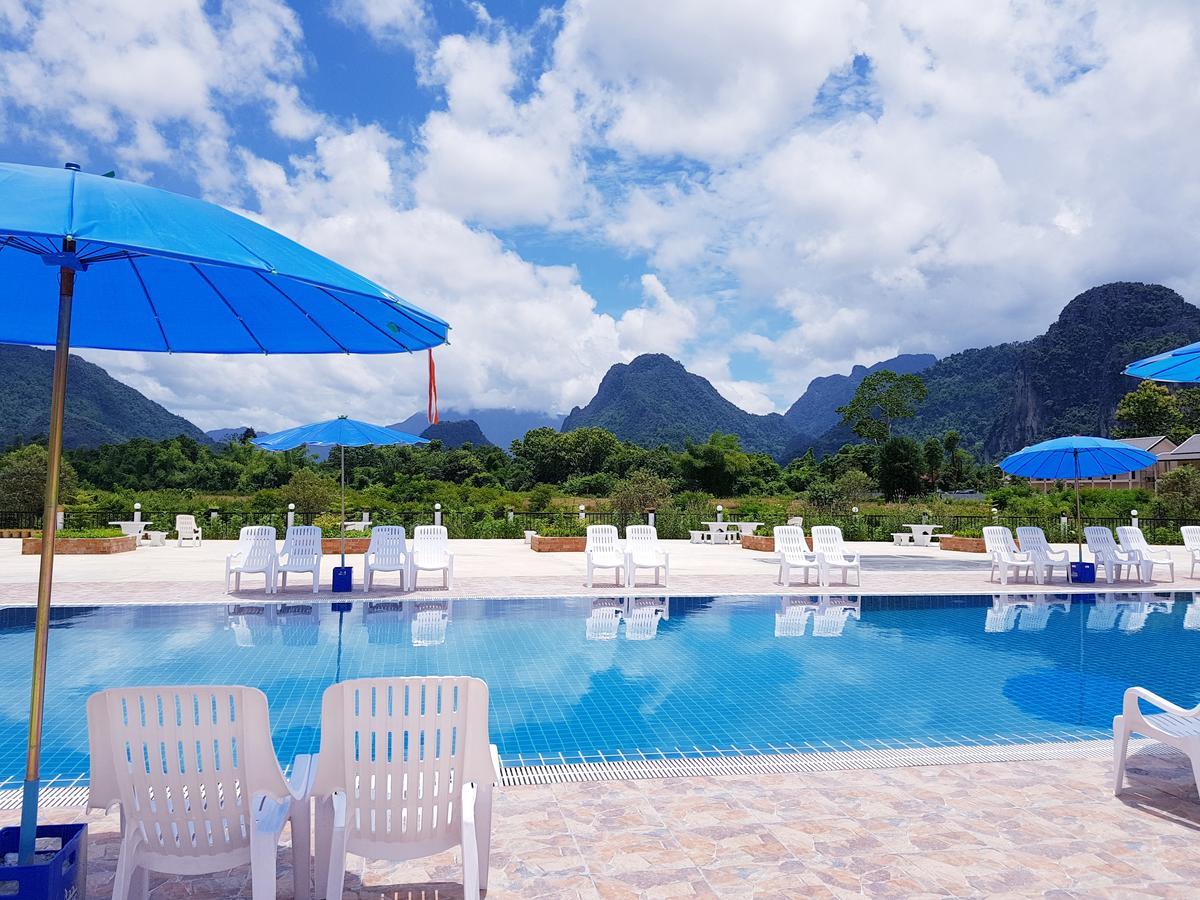 Simon Riverside Hotel Vang Vieng Exterior foto