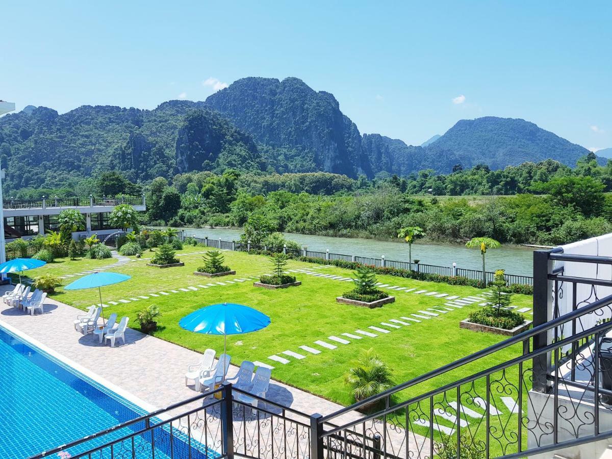 Simon Riverside Hotel Vang Vieng Exterior foto