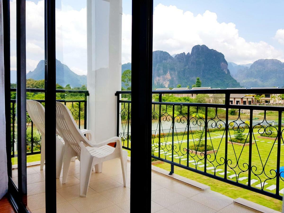 Simon Riverside Hotel Vang Vieng Exterior foto