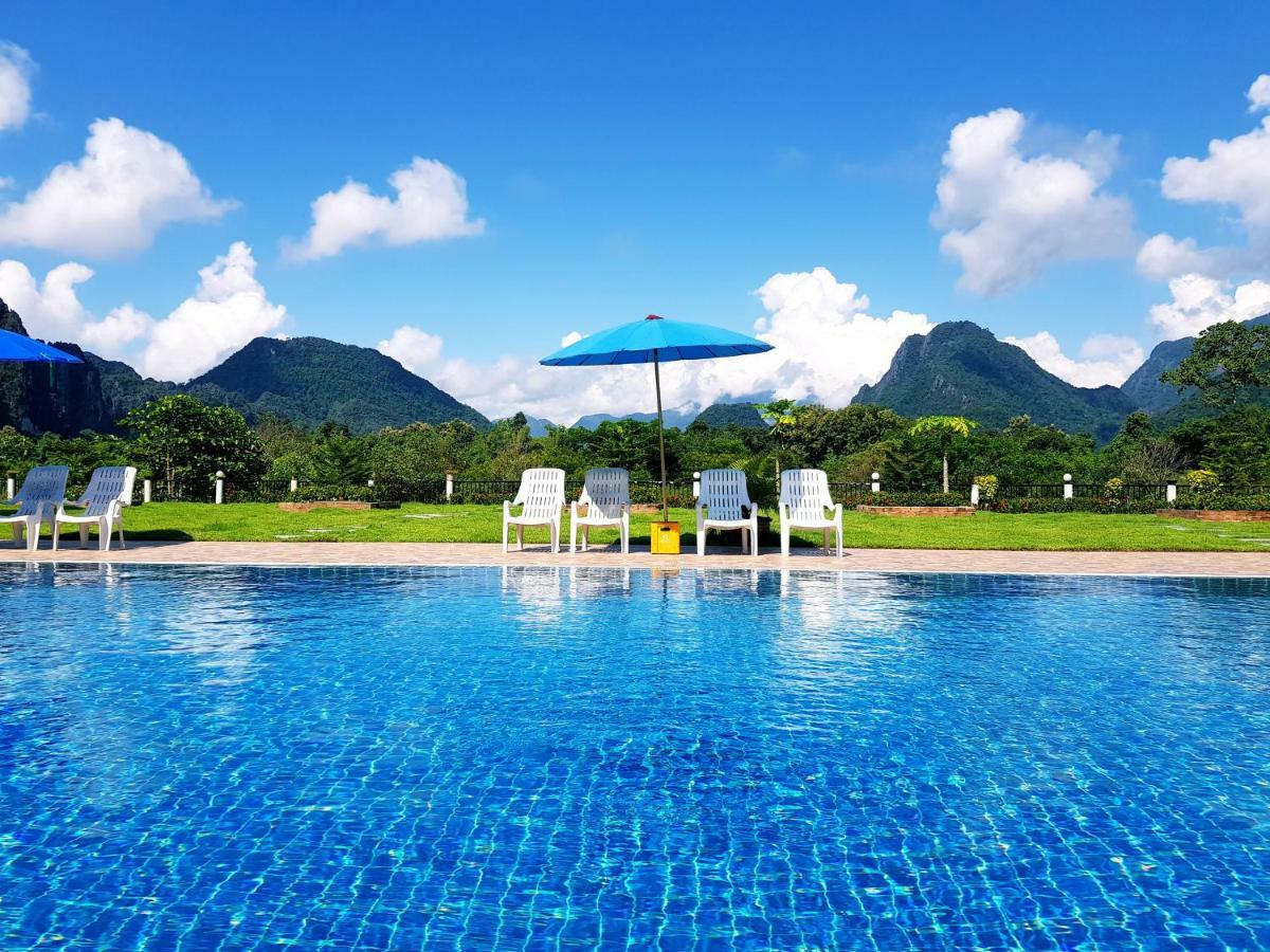 Simon Riverside Hotel Vang Vieng Exterior foto