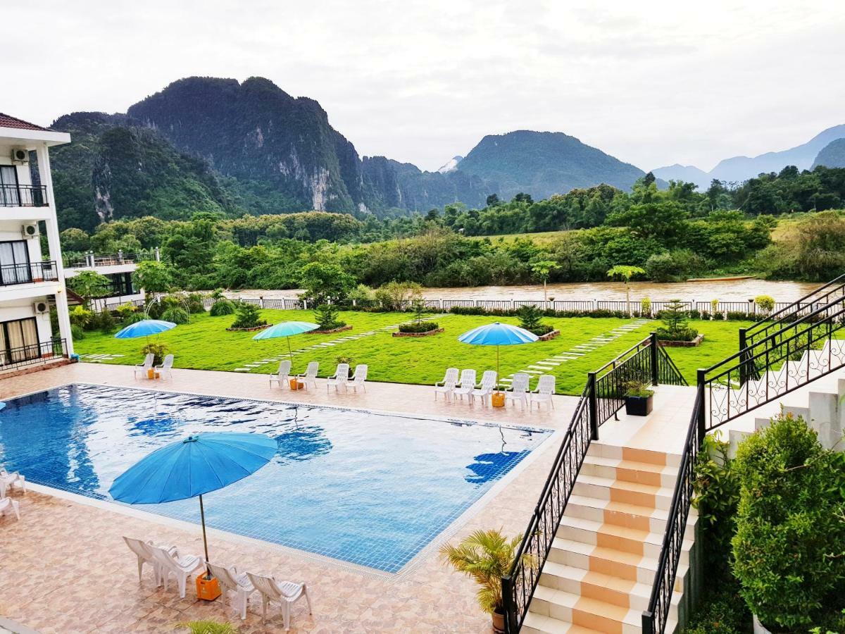 Simon Riverside Hotel Vang Vieng Exterior foto